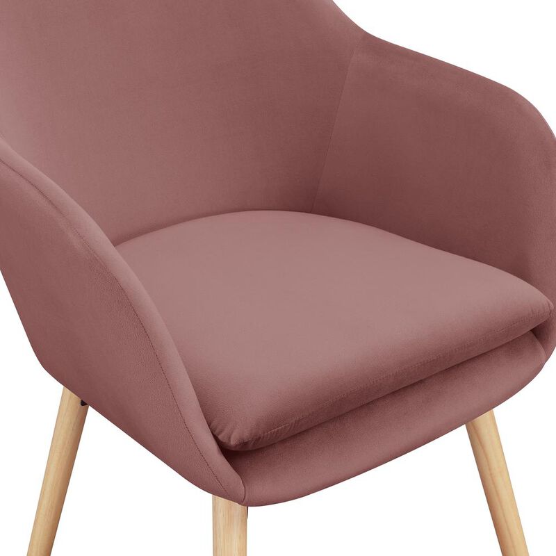 Convenience Concepts Take a Seat Charlotte Accent Chair, Blush Velvet