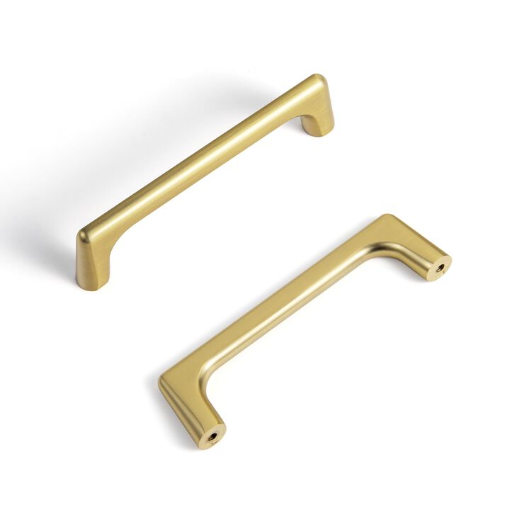 Goo-Ki Brass Cabinet Pulls with 3.75'' Hole Centers, Modern Style Zinc Alloy Cabinet Handles for Dresser,Wardrobe,Cupboard- 6 Pa