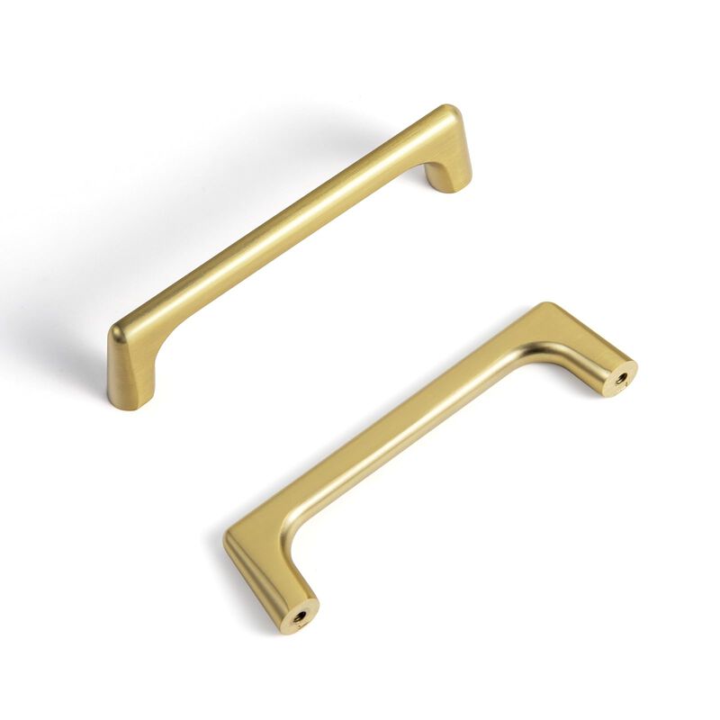 Goo-Ki Brass Cabinet Pulls with 3.75'' Hole Centers, Modern Style Zinc Alloy Cabinet Handles for Dresser,Wardrobe,Cupboard- 6 Pa