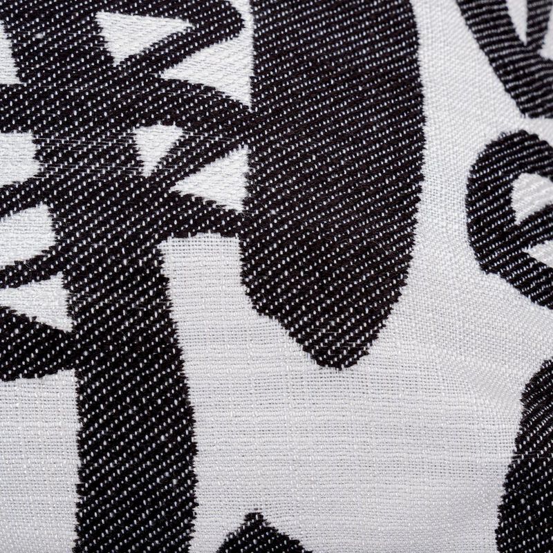 Michael Amini Uptown Downtown Zio 24 Square Throw Pillow, Set of 2 - Black/White