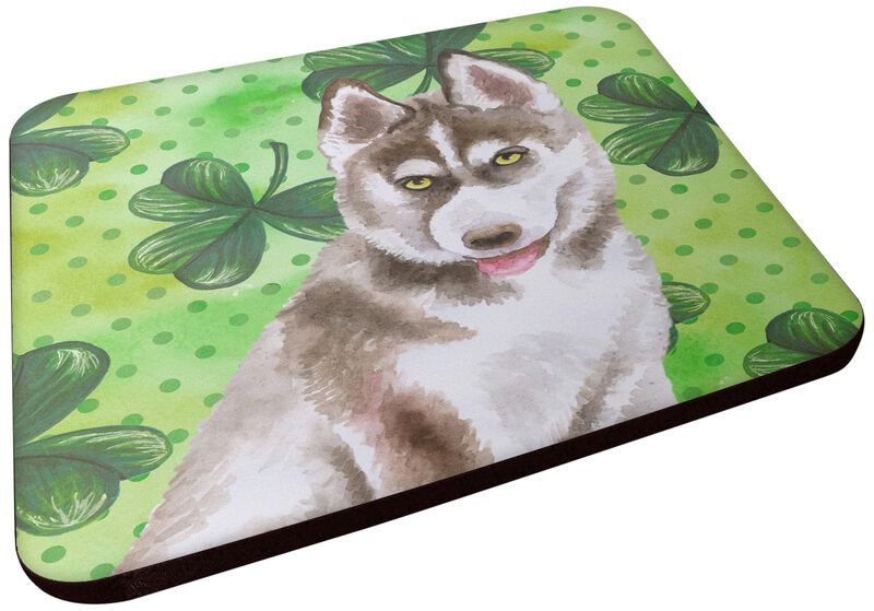 Caroline's Treasures Siberian Husky Grey St Patrick's Decorative coasters, Multicolor