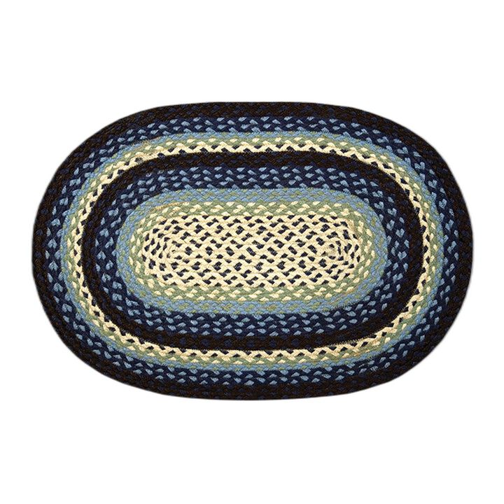 Earth Rugs C-312 Blueberry Cream Oval Braided Rug 20 X 30