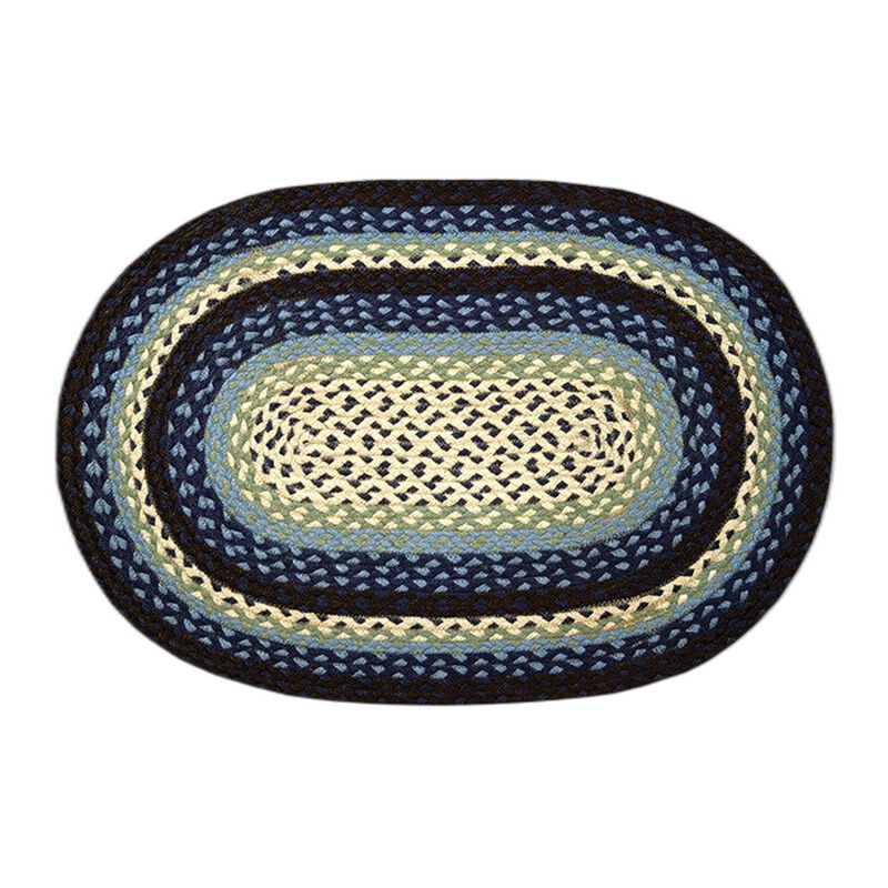 Earth Rugs C-312 Blueberry Cream Oval Braided Rug 20 X 30 image number 0