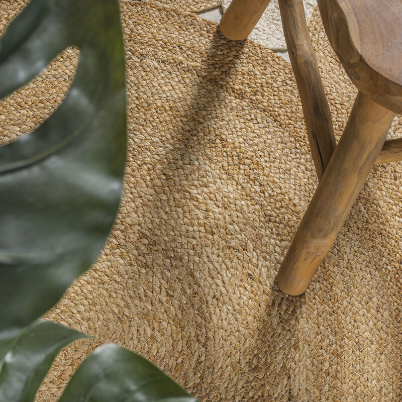 Ayana Two Tone Jute Hippy Round Area Rug