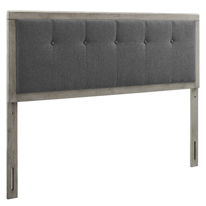 Modway - Draper Tufted King Fabric and Wood Headboard