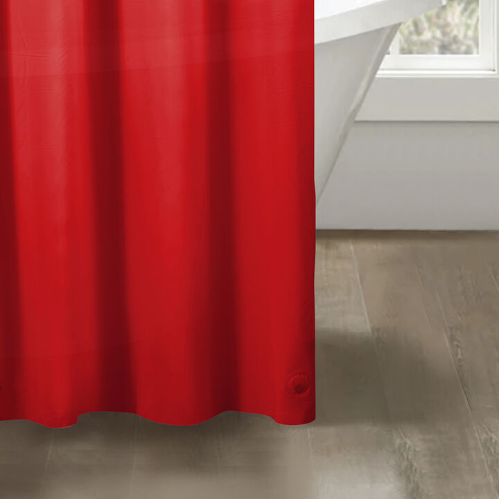 RT Designers Collection Home 3 Gauge Peva Stylish Shower Curtain Liner 70" x 72" Red