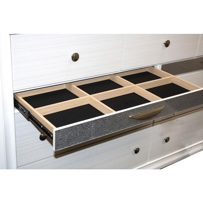 Best Quality Furniture Catherine White Platform Queen Bed - White