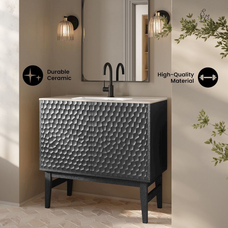 Bosse 36" Freestanding Bathroom Vanity with Sink Top image number 2