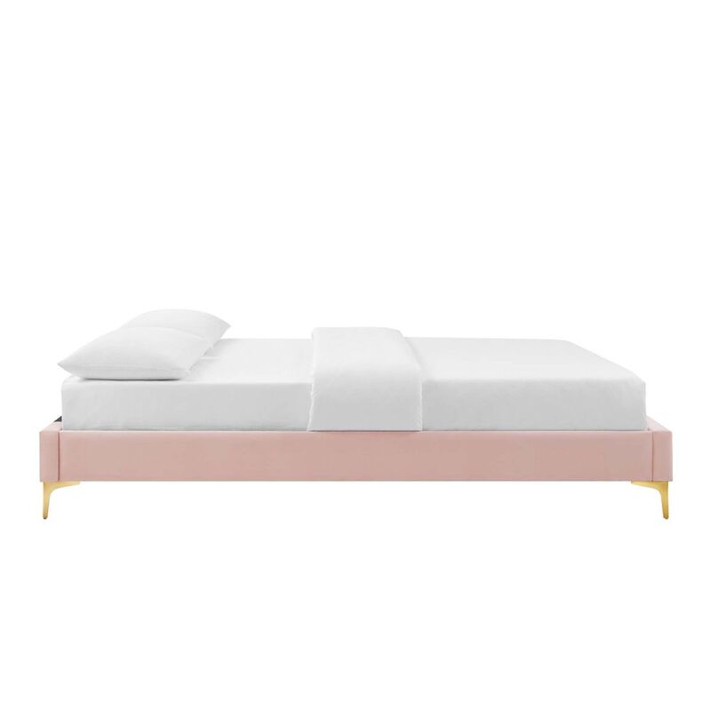 Sutton Performance Velvet Queen Bed Frame image number 2