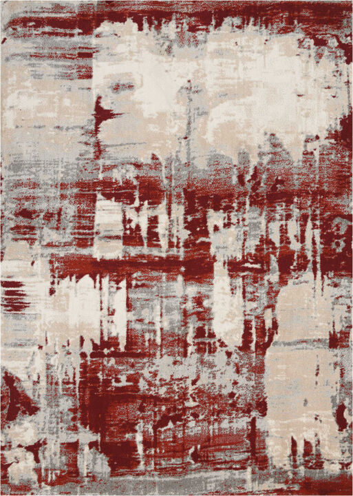 HomeRoots Abstract Non Skid Area Rug