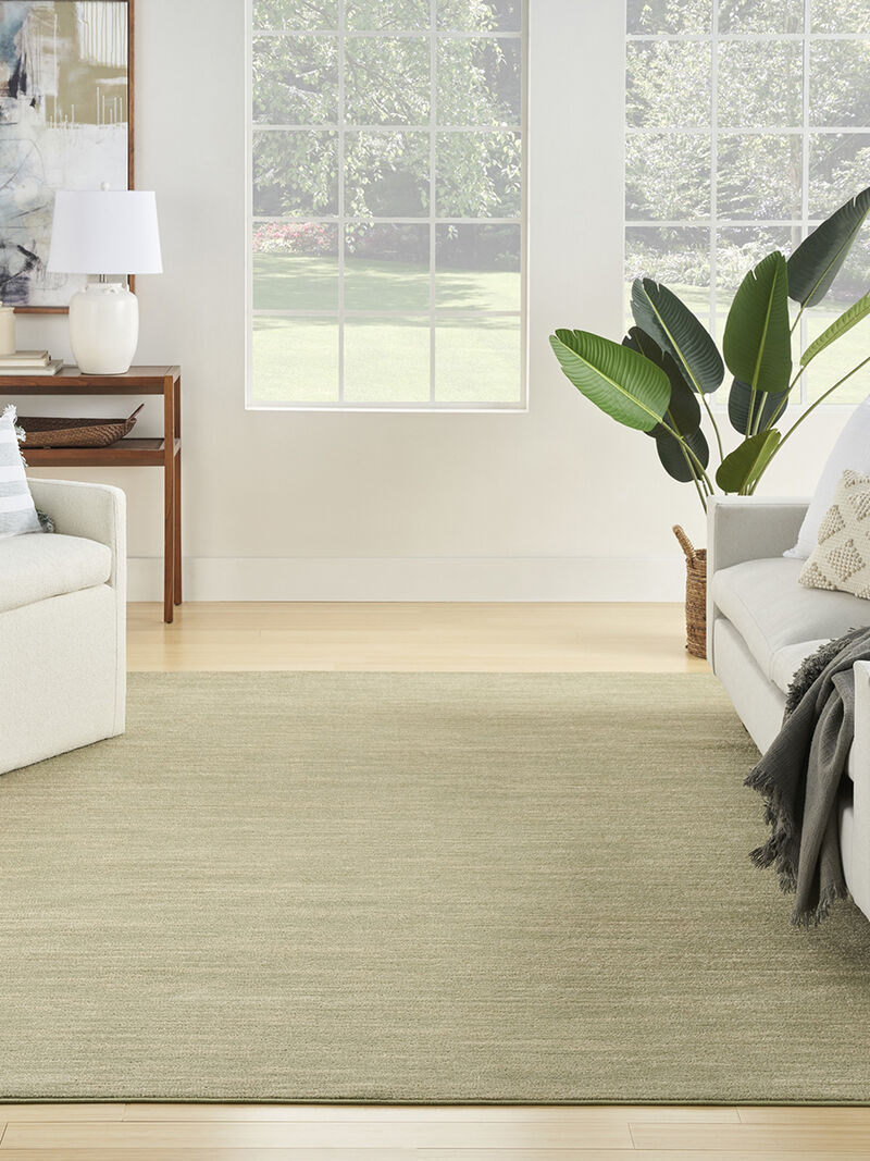 Nourison Essentials NRE01 Green/Gold 12' x 15' Rug image number 2