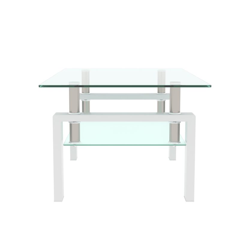 Clear Coffee Table Modern Side & Center Table for Stylish Living Room Decor