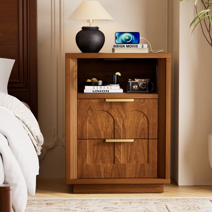 Fonkwa two-piece bedside table set
