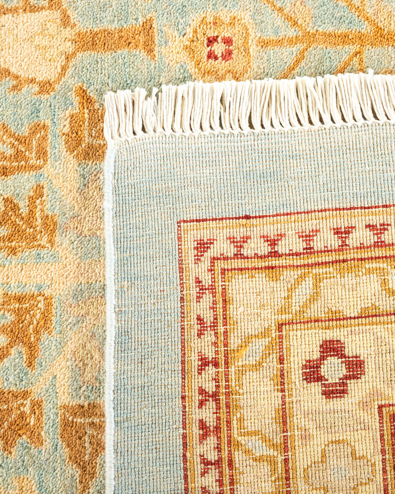Eclectic, One-of-a-Kind Hand-Knotted Area Rug  - Light Blue, 8' 10" x 12' 2"