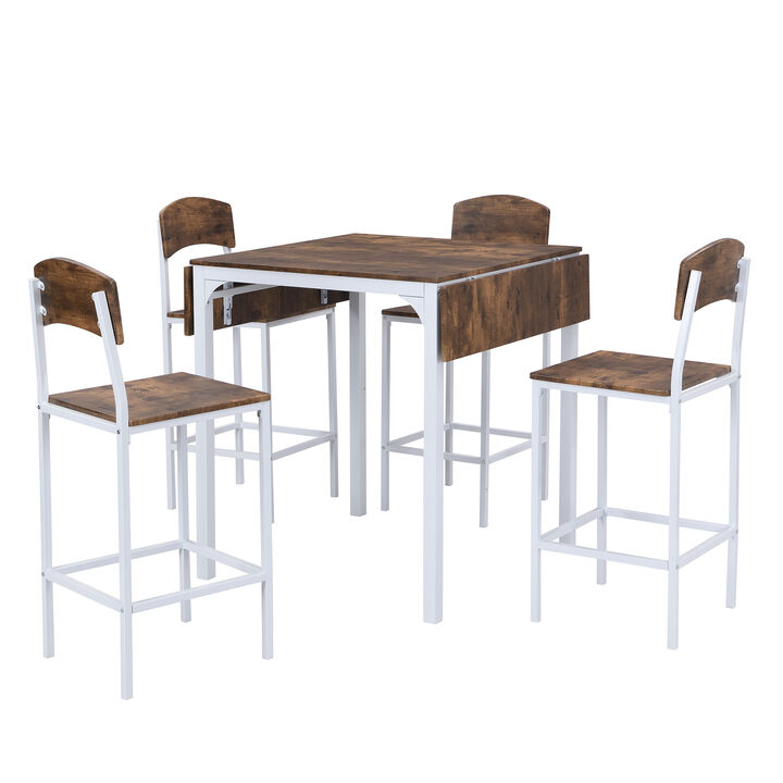 Merax 5-piece Counter Height Dining Table Set