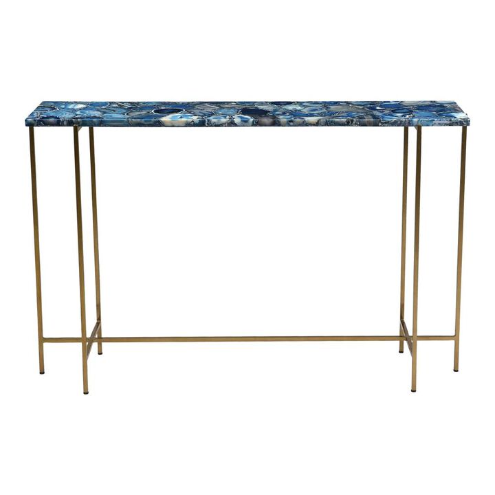 Moe's Home Collection Blue Agate Console Table
