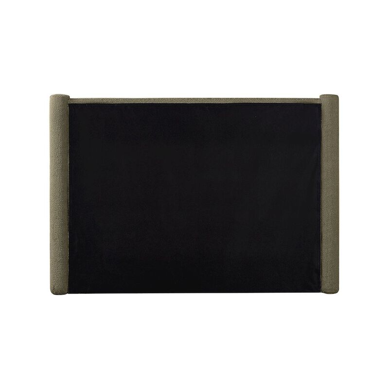 Meridian Furniture Elias Olive Green Boucle Fabric King Bed