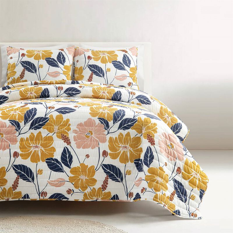 Floral Pattern Lightweight Quilt Set – Perfect for Year-Round Use
