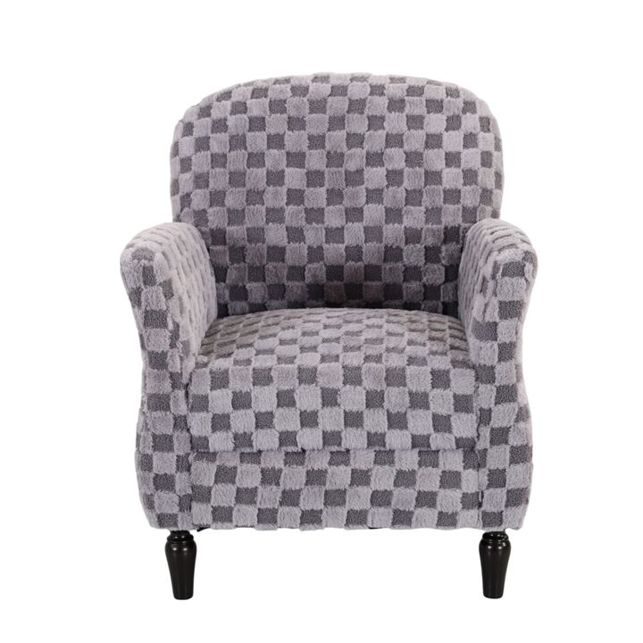 Zenwol Checkered Corduroy Accent Armchair