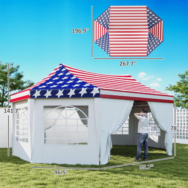 Hivvago 22.3x16.4 Event Tent with 2 Doors image number 2