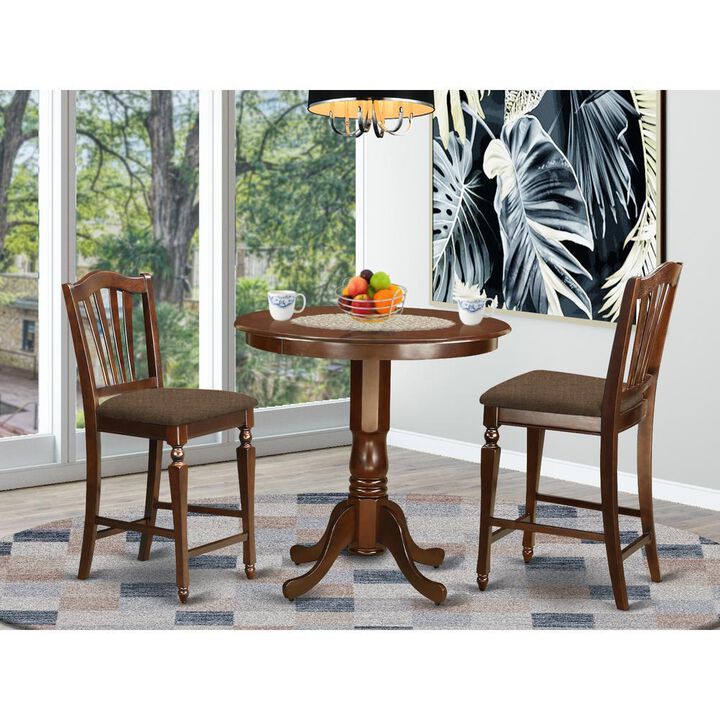3 PC Dining counter height set - Kitchen dinette Table and 2 counter height stool.