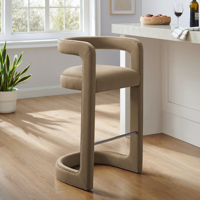 Winslow Performance Velvet Bar Stool image number 7