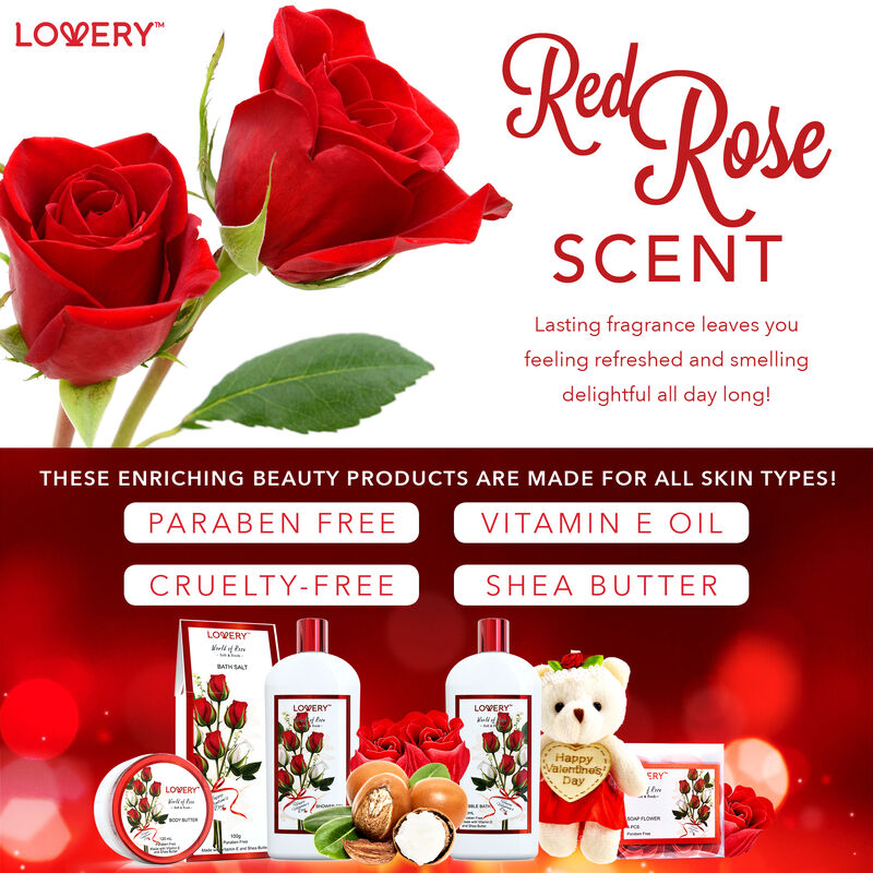 Lovery Mother's Day Spa Gift Basket - Red Rose Scented image number 3