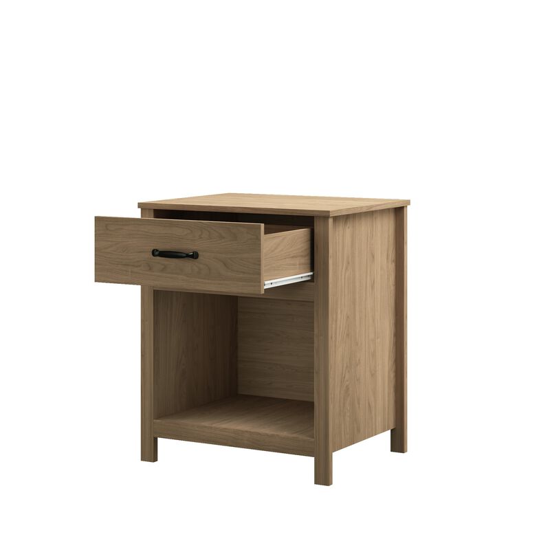 Assembled Wood Nightstand 1-Drawer 1-Shelf image number 7