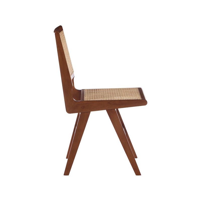 Meridian Furniture Preston Walnut Wood Dining Side Chair, Set of 2