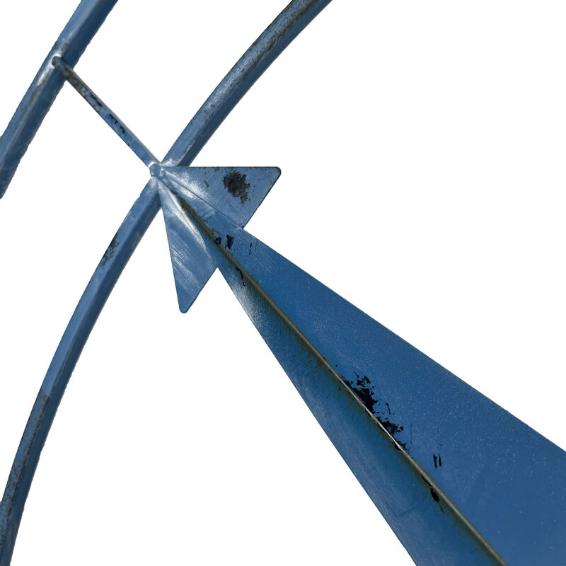 Aegean Blue Indoor Outdoor Metal Compass Rose Wall Sculpture 39.25 Inch Diameter image number 4