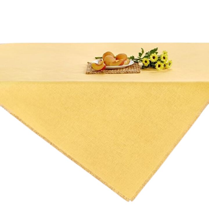 Linen Table Throw - Fringe