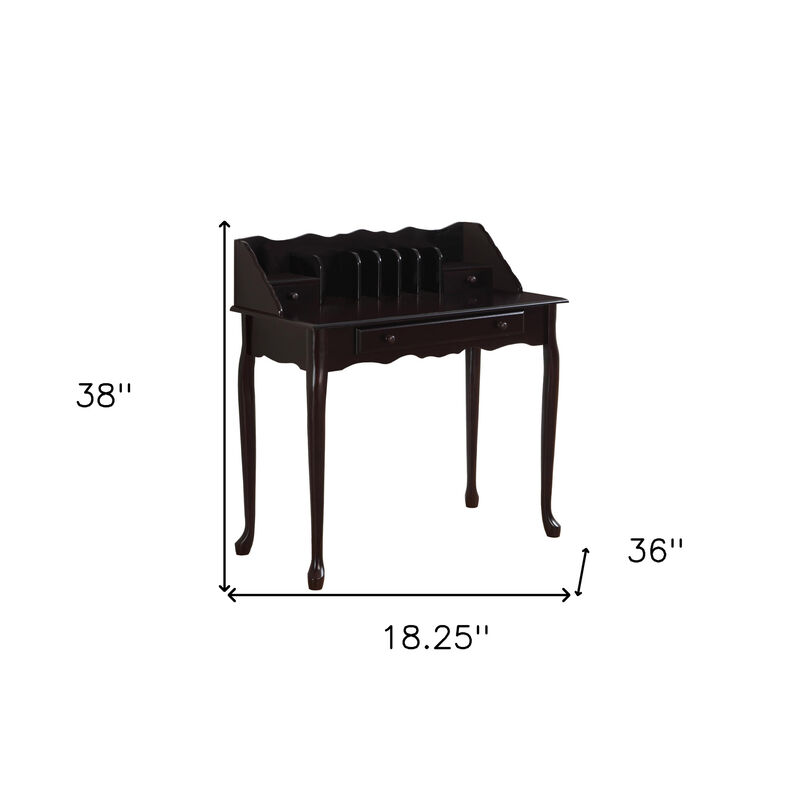 Solid Wood Study Desk with 3 Drawers &ndash; Sturdy Writing and Computer Table