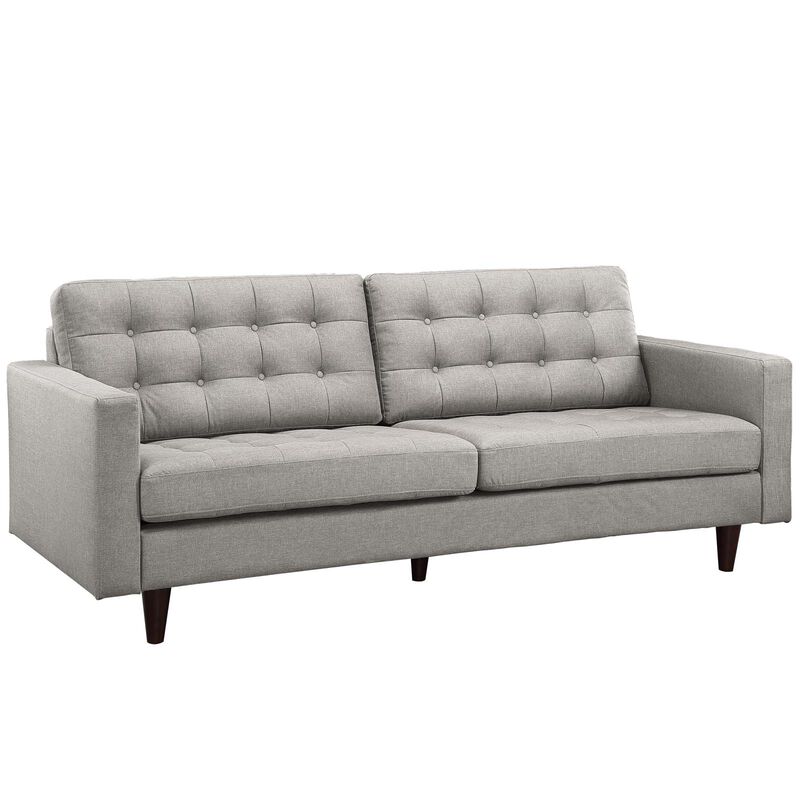 Empress Upholstered Fabric Sofa Gray EEI-1011-LGR