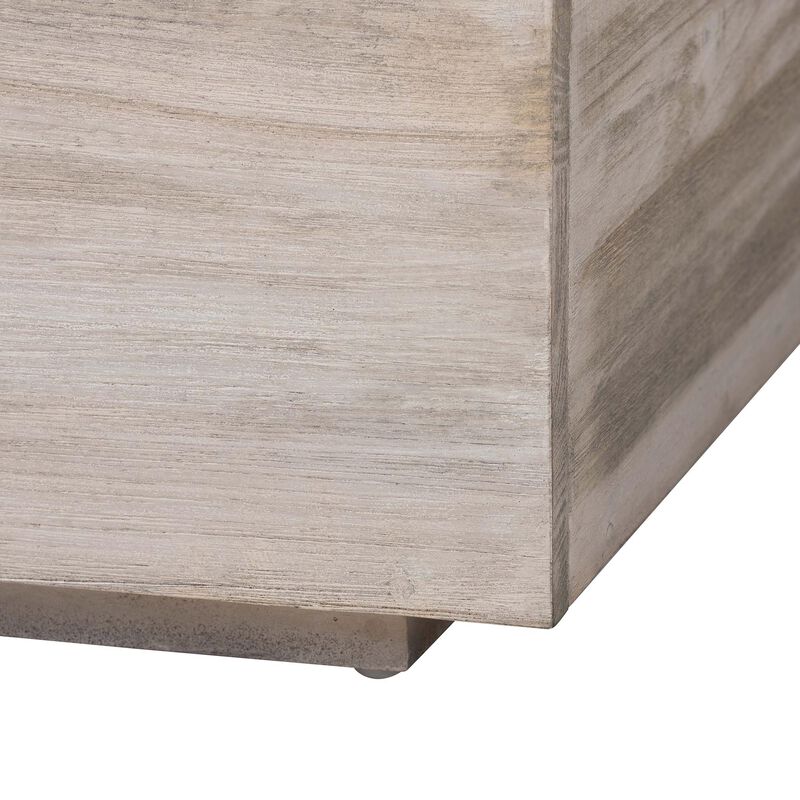 bali & pari Alvaro Wood Storage Trunk with Hinged Lid - Rectangular Blanket Chest and Bedroom Bench with Spacious Interior, Modern Farmhouse Storage Furniture for Entryway, Bedroom, or Living Room image number 7