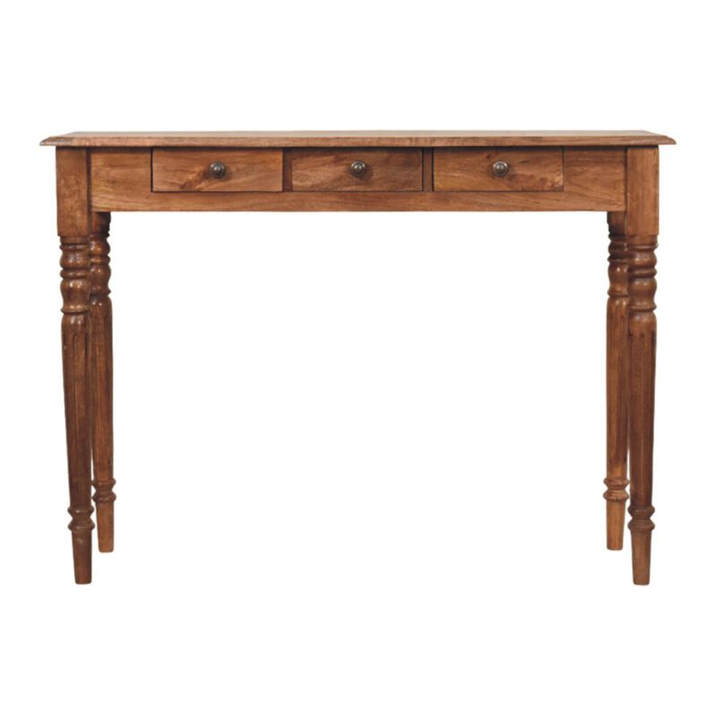 Artisan Furniture Solid Wood Three Drawer Console with Turned Legs image number 0