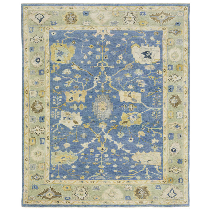 HomeRoots Wool Oriental Hand Knotted Area Rug With Fringe