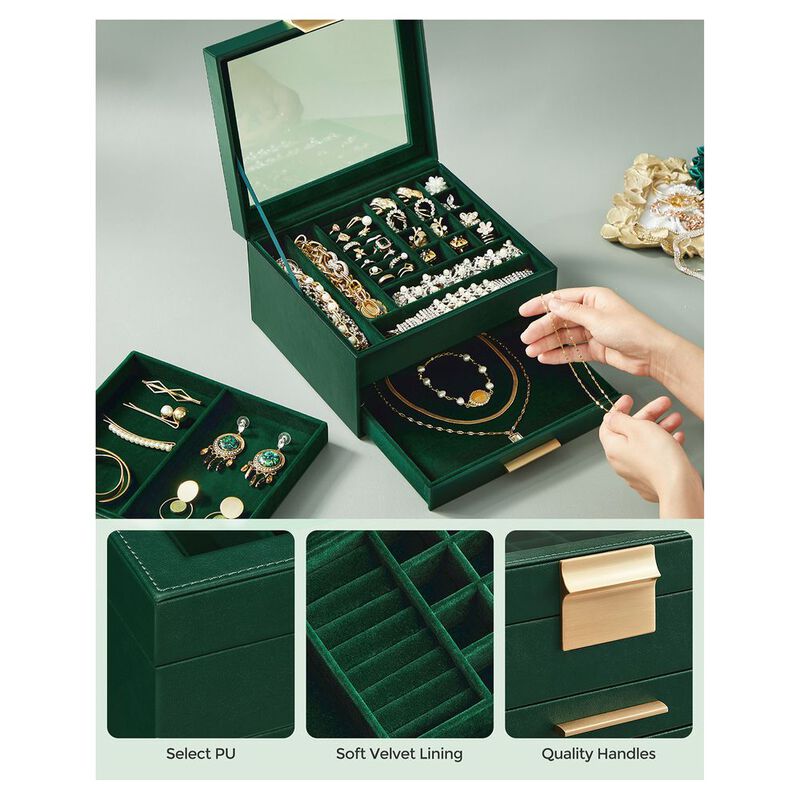 BreeBe Jewelry Box with Glass Lid