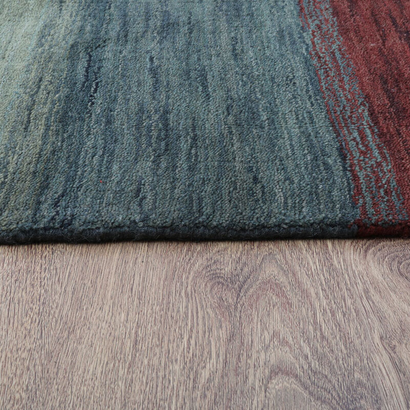 RUGSOTIC CARPETS HAND KNOTTED LOOM WOOL ECO-FRIENDLY AREA RUGS  - Rectangle, Contemporary Modern Design, High Pile Thick Handmade Anti Skid Rugs for Living Room (L00098) image number 5