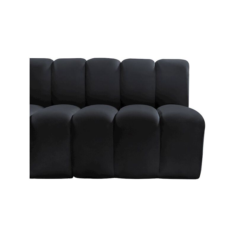 Meridian Furniture Arc Black Velvet Modular Sofa