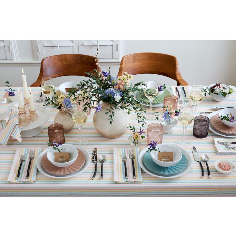 Solino Home Julia 100% Linen Table Throw &ndash; Handcrafted, Machine Washable, Perfect for Holiday and Everyday Dining