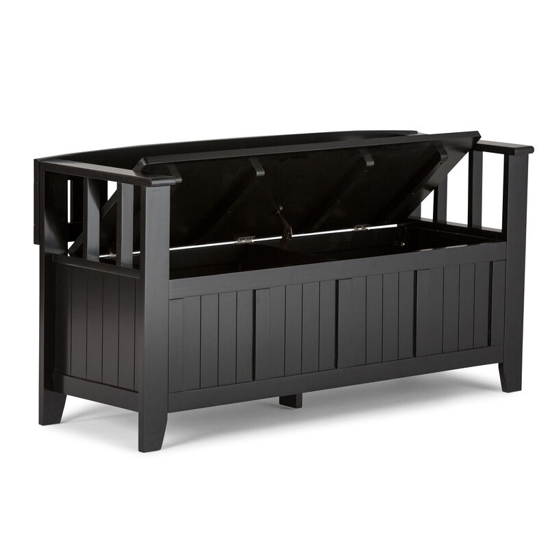 Simpli Home Acadian Entryway Storage Bench image number 3