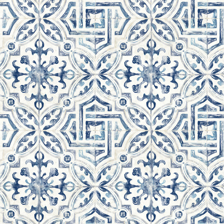 Sonoma Blue Beach Tile Wallpaper