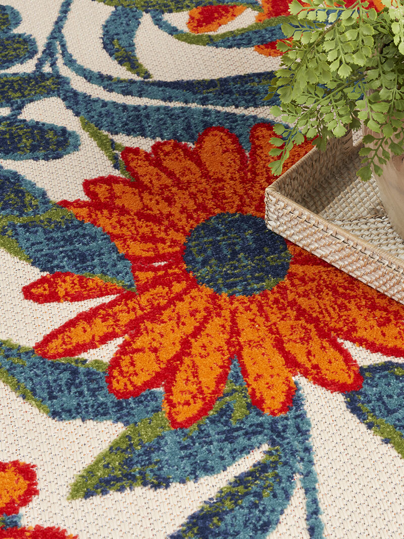 Aloha ALH33 Ivory/Multicolor 10' x 14' Rug