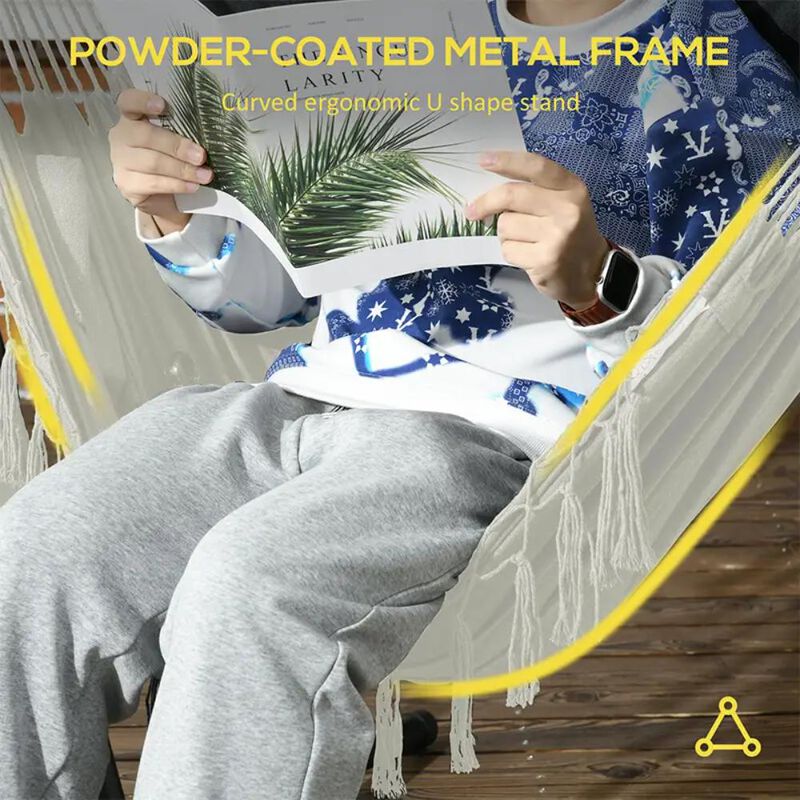 Hivvago U-Shape Stand Hammock Chair with Headrest image number 5