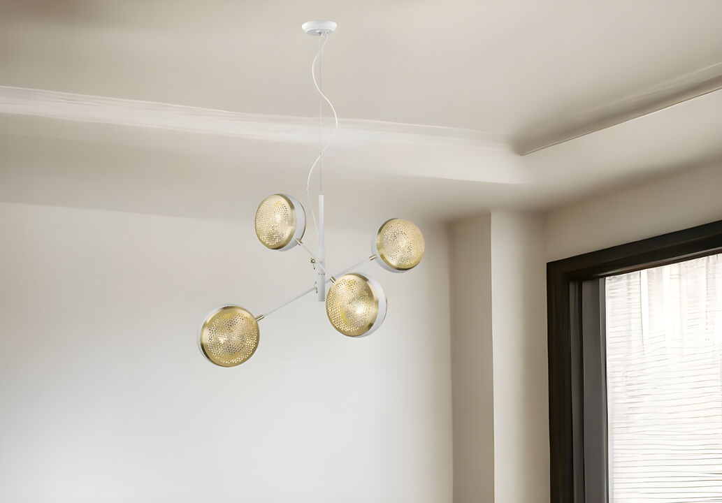 Hivvago Tholos 4-Light White Pendant