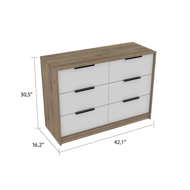 Egeo 4 Drawers Dresser Pine-White