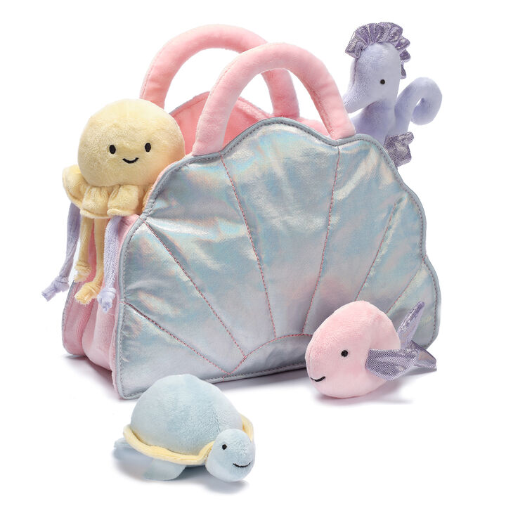 Lambs & Ivy Interactive Aquatic/Sea Shell Plush with Stuffed Animal Toys