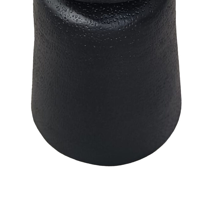 Josi 21 Inch Round Side End Table, Handcrafted Hammered Design, Drum Pedestal Aluminum Base, Matte Black