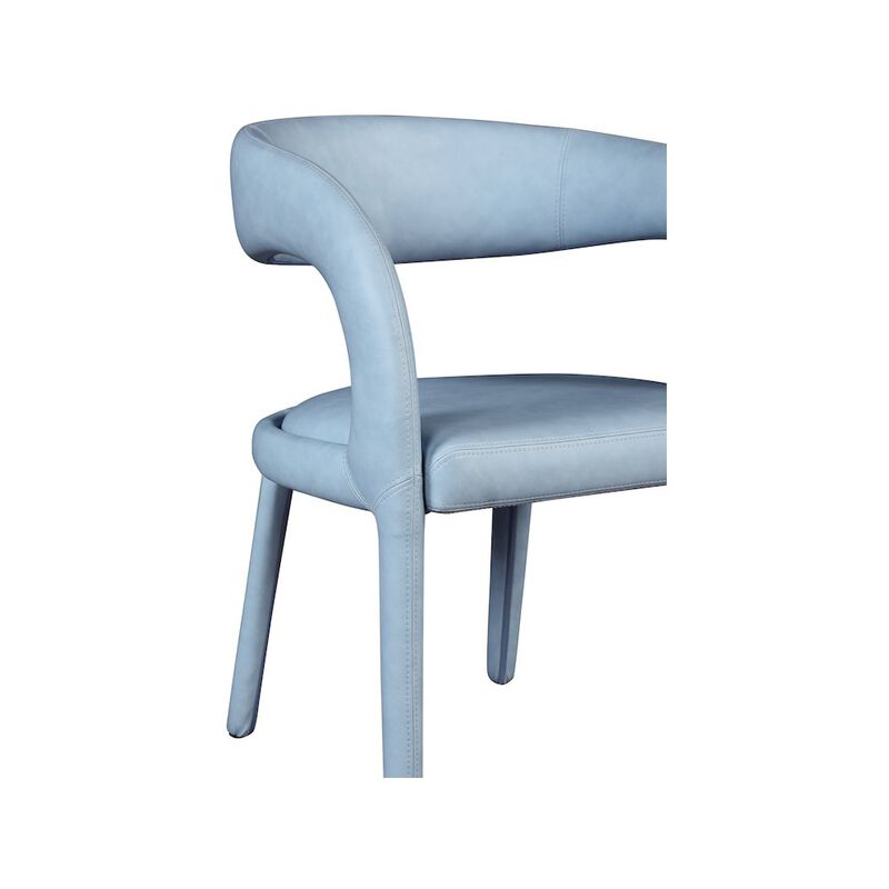 Meridian Furniture Sylvester Light Blue Vegan Leather Dining Chair