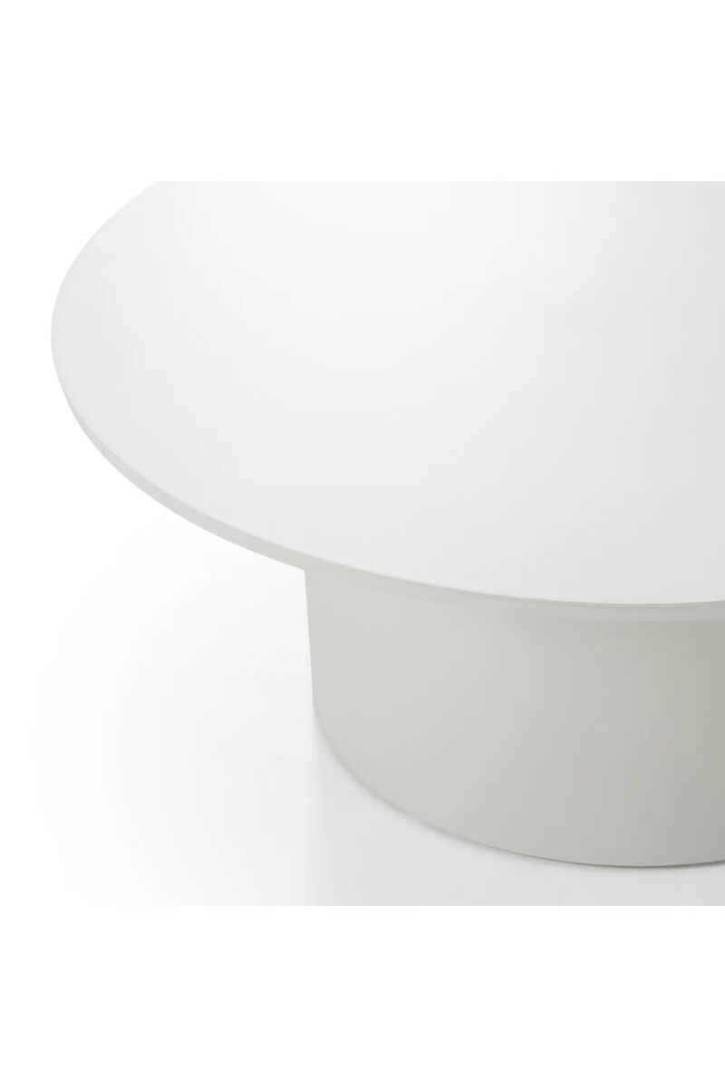 Round Outdoor White Coffee Table | OROA Modern Onza image number 4